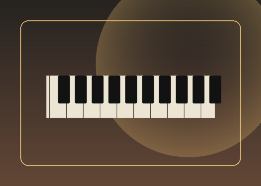 Piano keys in an intimate performance setting